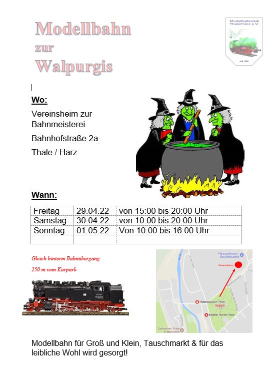 Modellbahn zur Harzer Walpurgisnacht in Thale / Harz