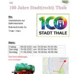 100 Jahre Stadt(recht) Thale, 150 Jahre AG  Hüttenwerke Thale, 160 Jahre Eisenbahn Magdeburg - Thale
