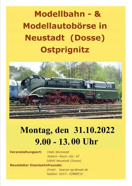 Modelleisenbahn- und Modellautobörse der Neustädter Eisenbahnfreunde