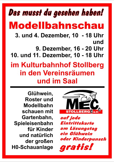 Modellbahnschau im Kulturbahnhof Stollberg