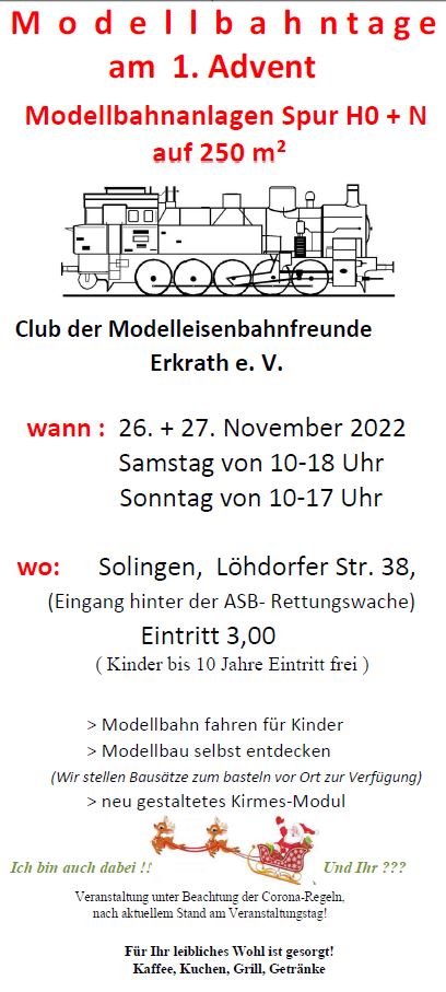 2. Advents Modellbahntage des MEC Erkrath e.V.