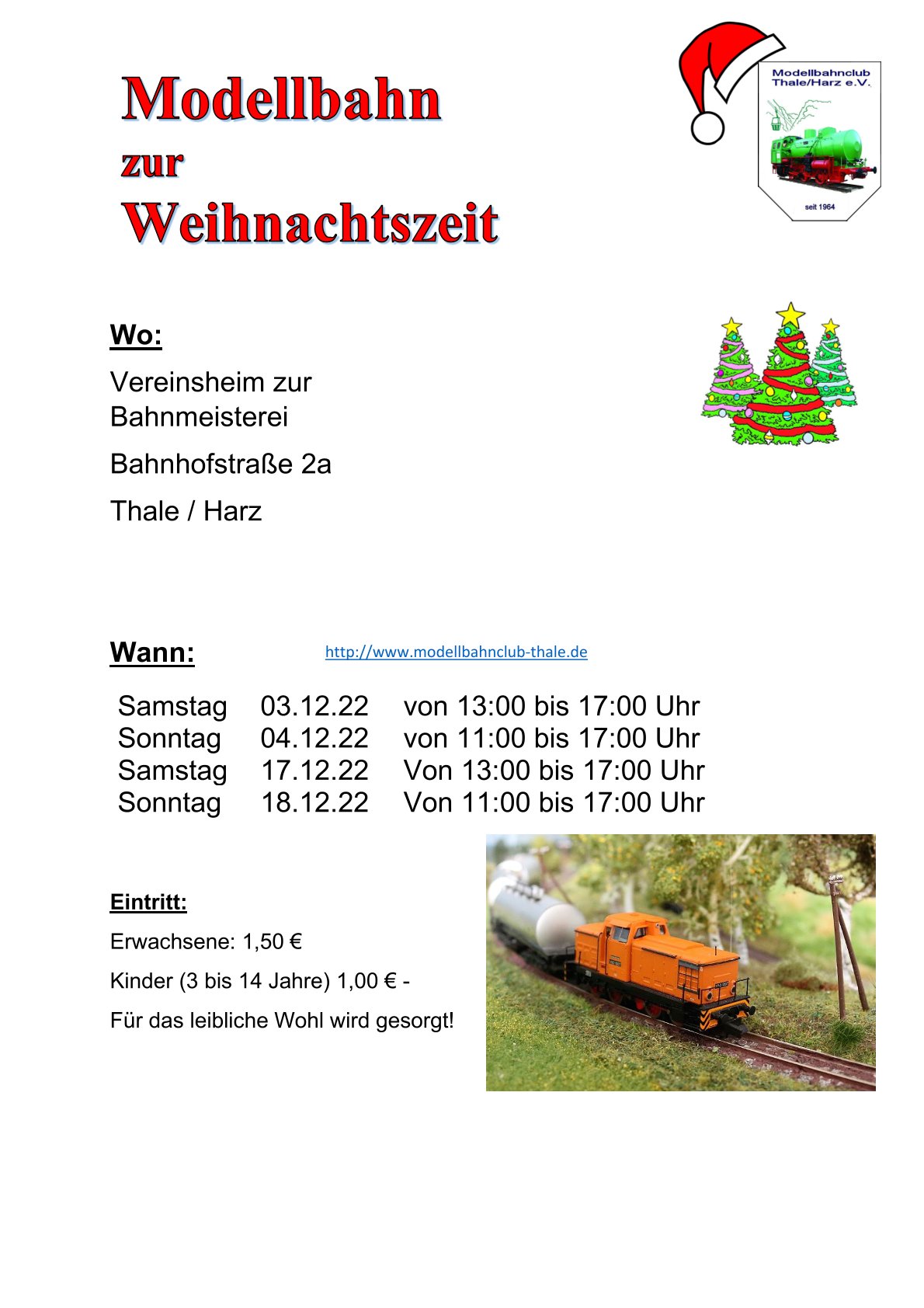 Modellbahn zur Weihnachtszeit