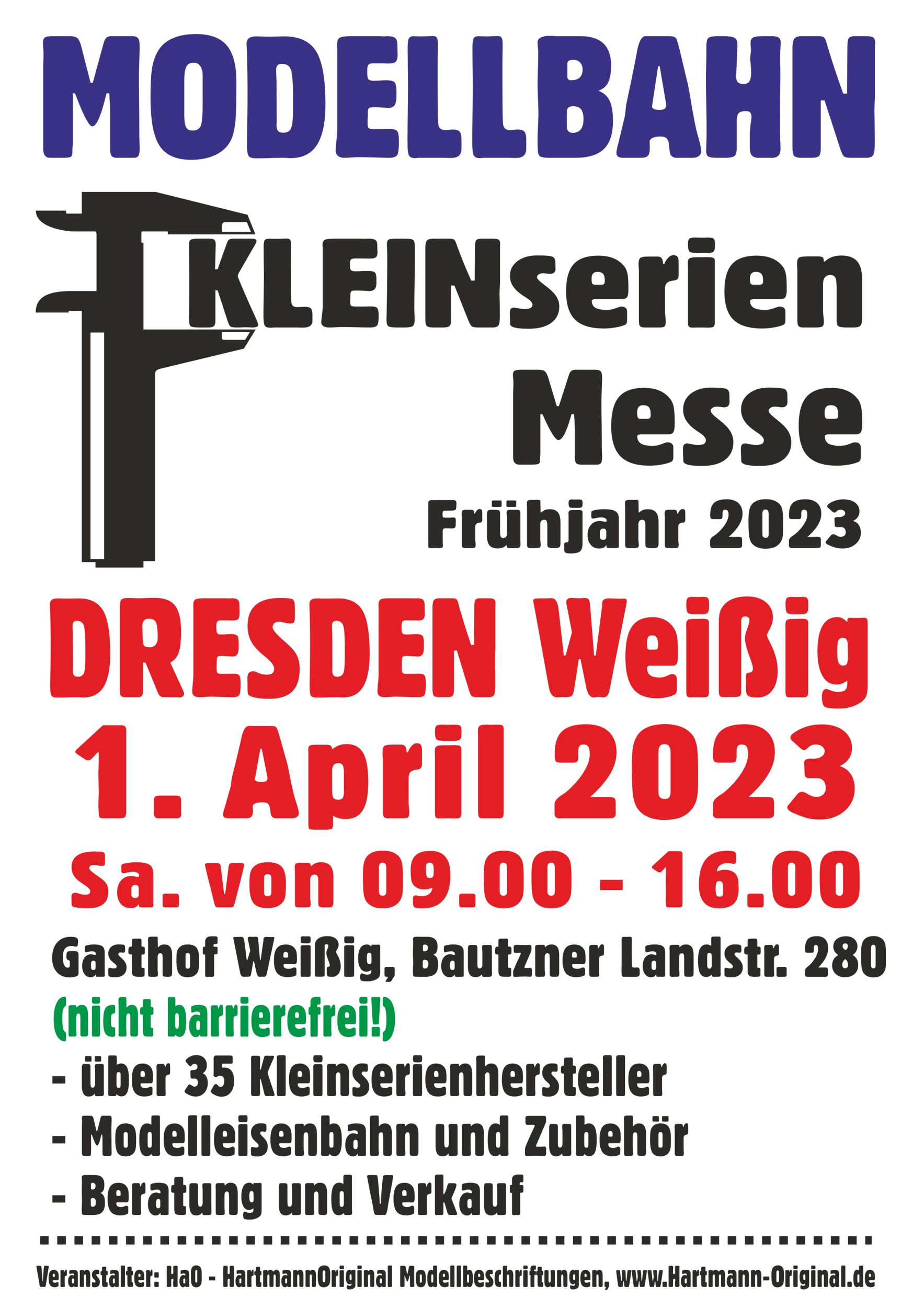 Modellbahn Kleinserienmesse Frühjahr 2023