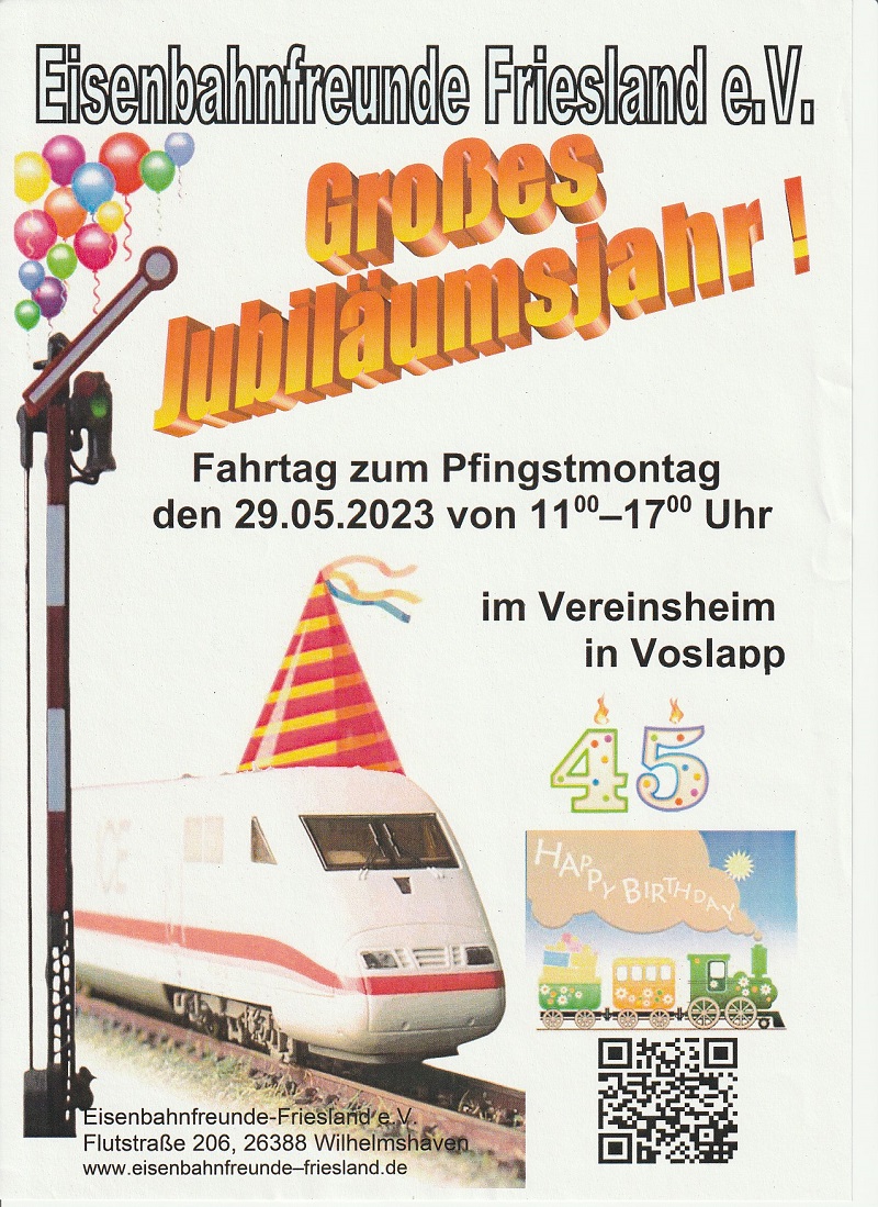 Fahrtag der \"Eisenbahnfreunde-Friesland e.V.\" am Pfingstmontag 2023