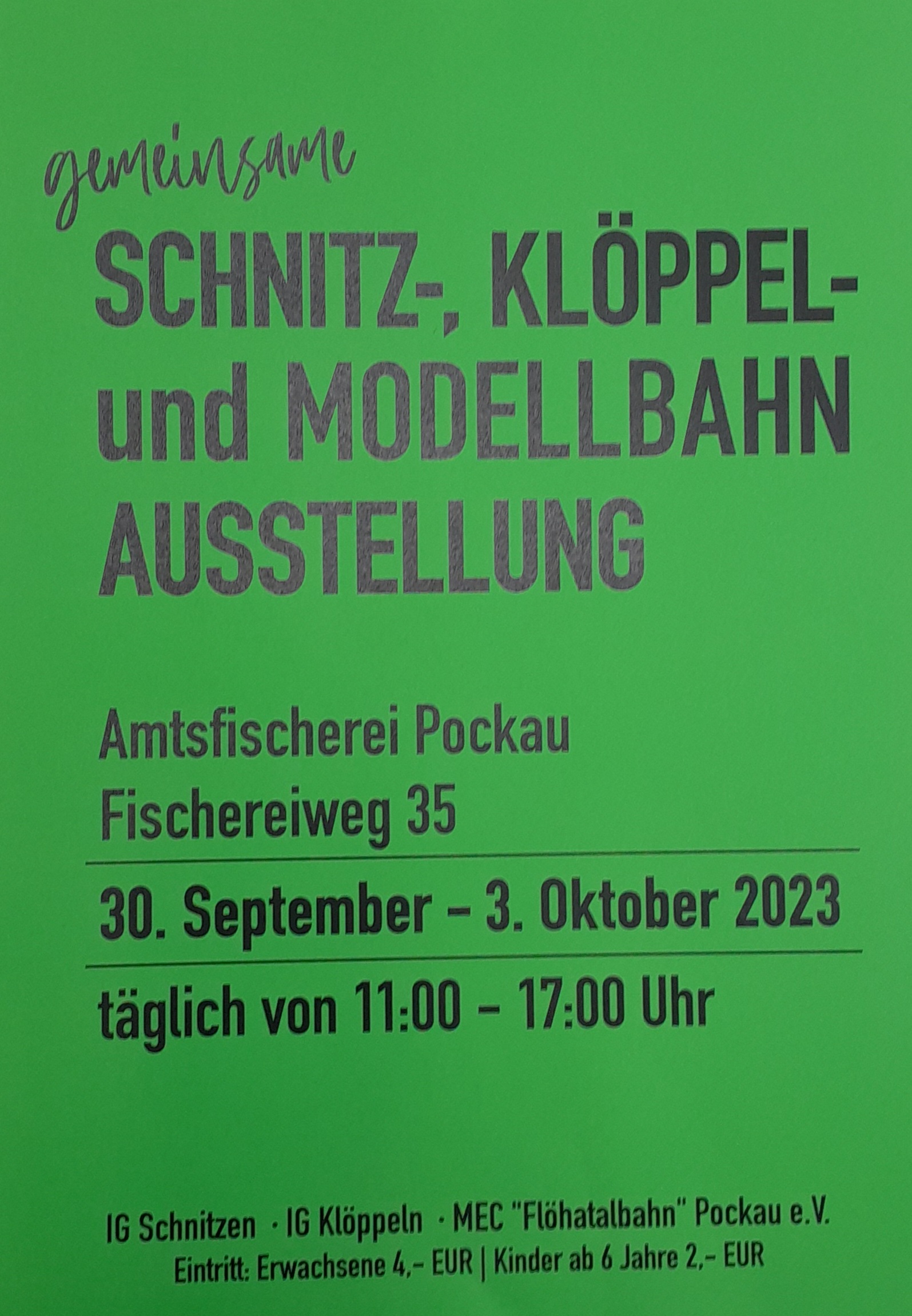Gemeinsame Klöppel-, Schnitz- und  Modellbahnausstellung