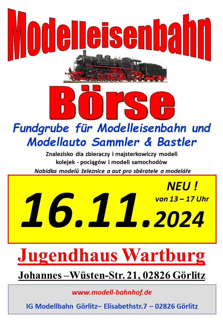 Modellbahn und Modellauto BÖRSE in Görlitz