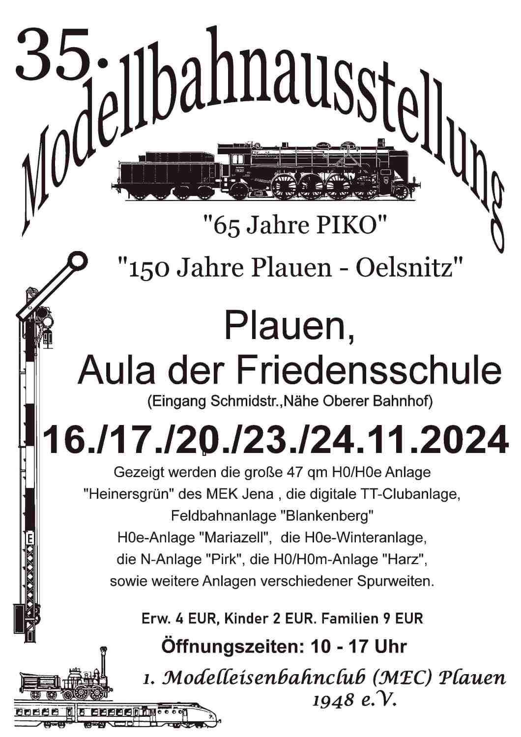 35. Modellbahnausstelung des 1. MEC Plauen 1948 e.V.