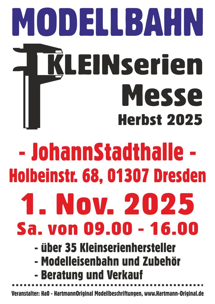 Modellbahn Kleinserienmesse Herbst 2025