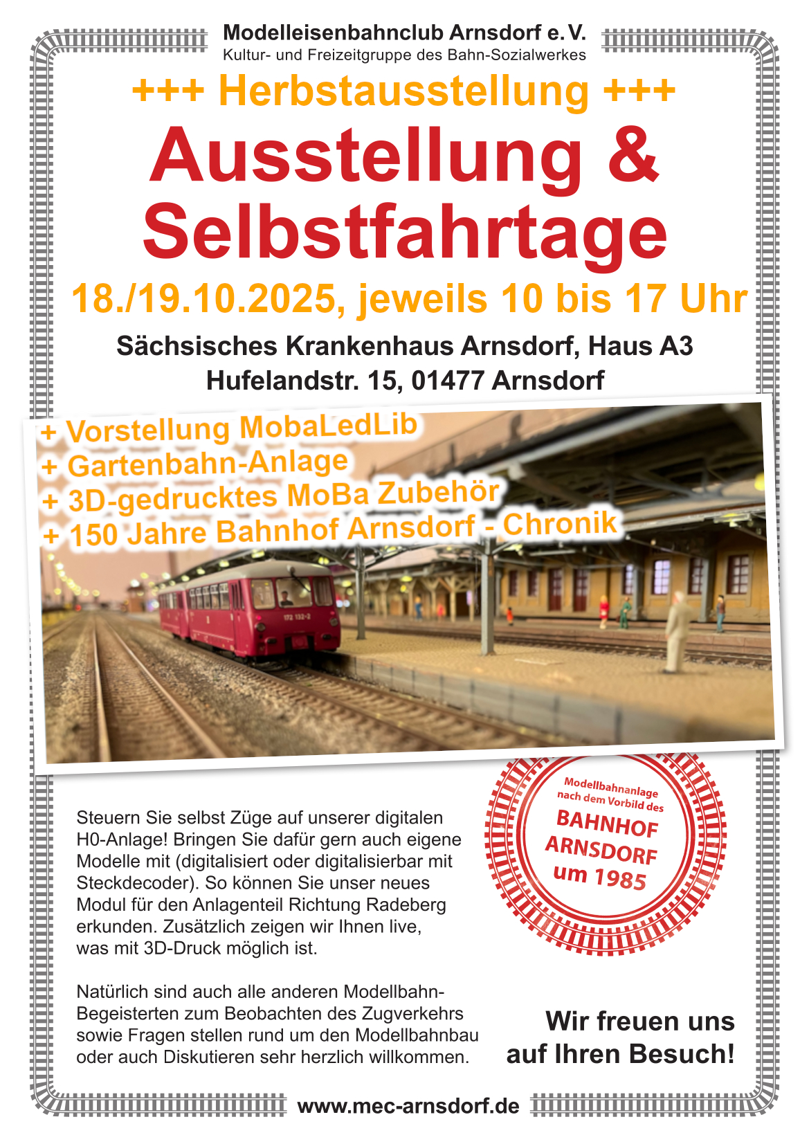 Ausstellung und Selbstfahrtage Oktober 2025