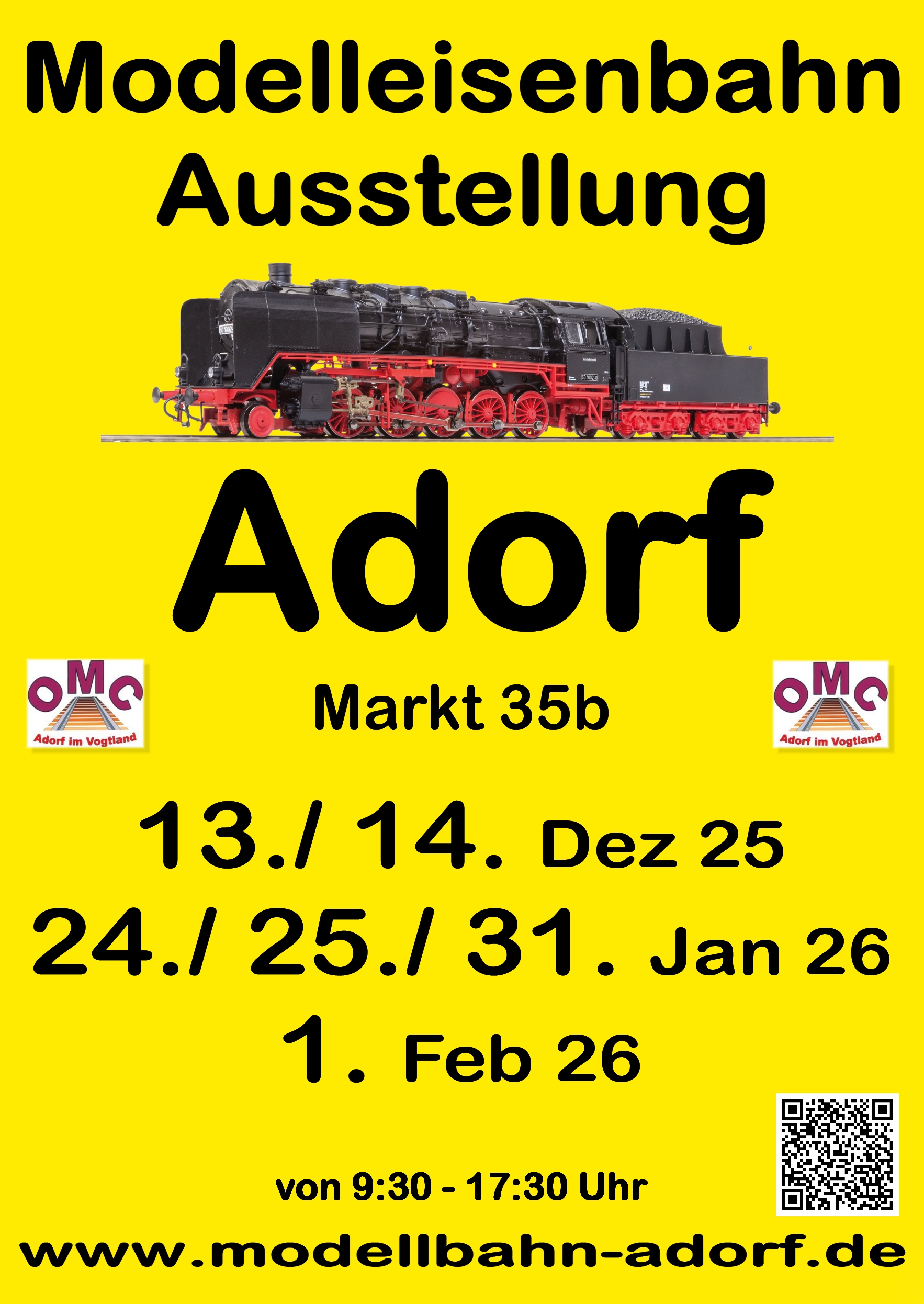 Modelleisenbahnausstellung des Obervogtländischen Modelleisenbahnclub's Adorf/Vogtl.