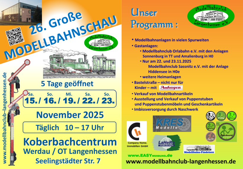 26. Große Modellbahnschau des Modellbahnclub Langenhessen e.V.