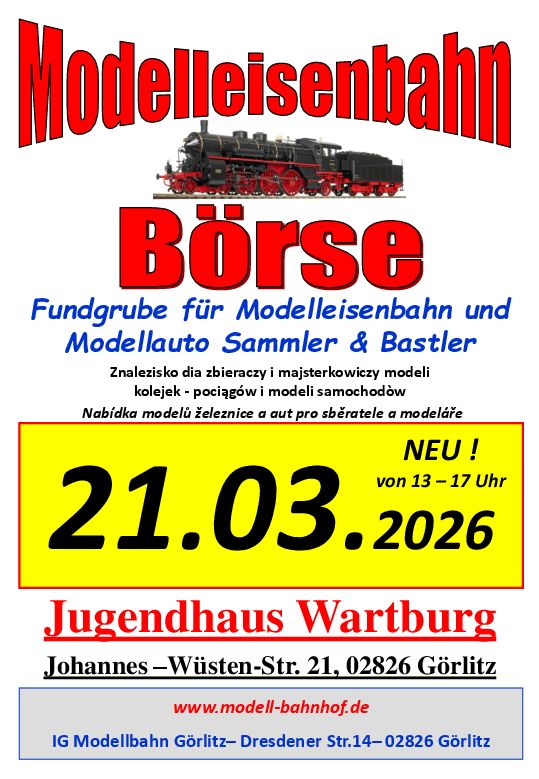 Modellbahn und Modellauto BÖRSE in Görlitz
