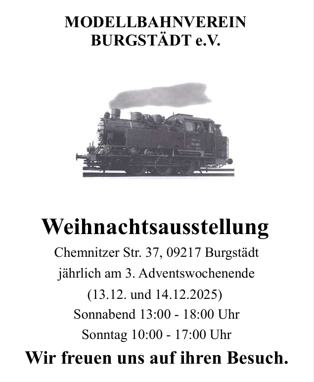 Weihnachtsausstellung MBV Burgstädt e.V.