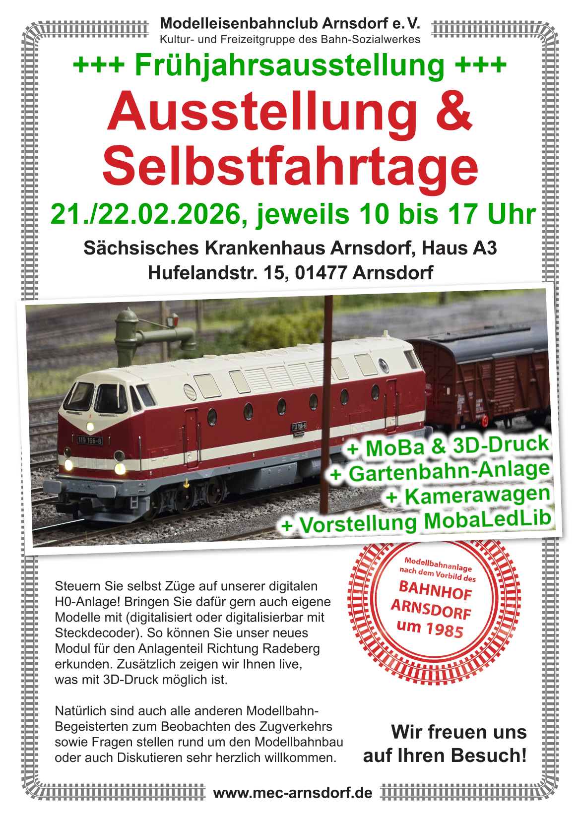Ausstellung und Selbstfahrtage Februar 2026