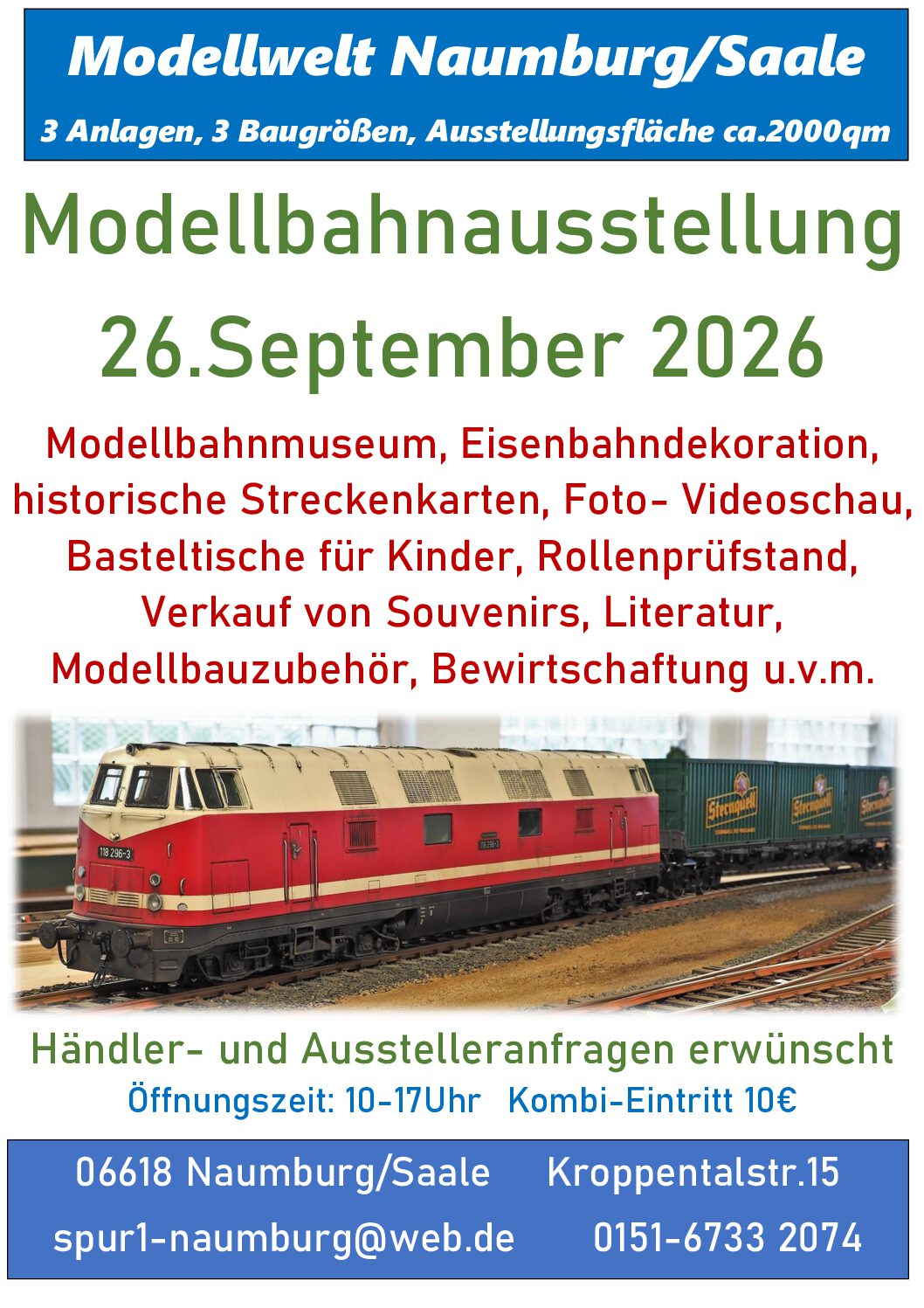 Große Modellbahnausstellung und Flohmarkt
