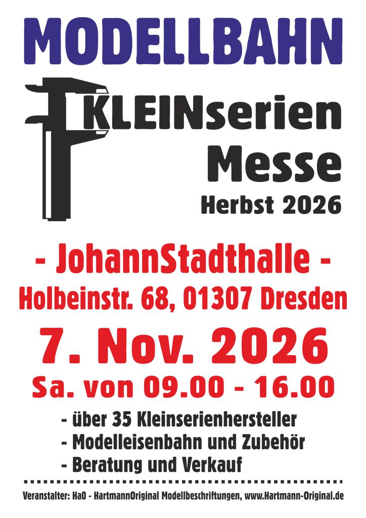 Modellbahn Kleinserienmesse Herbst 2026