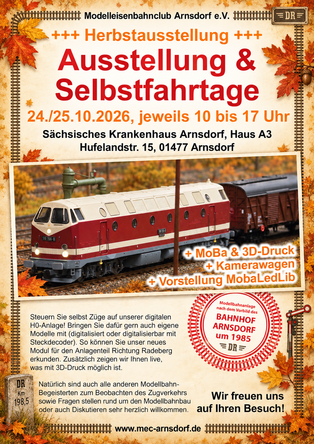 Ausstellung und Selbstfahrtage Herbst 2026