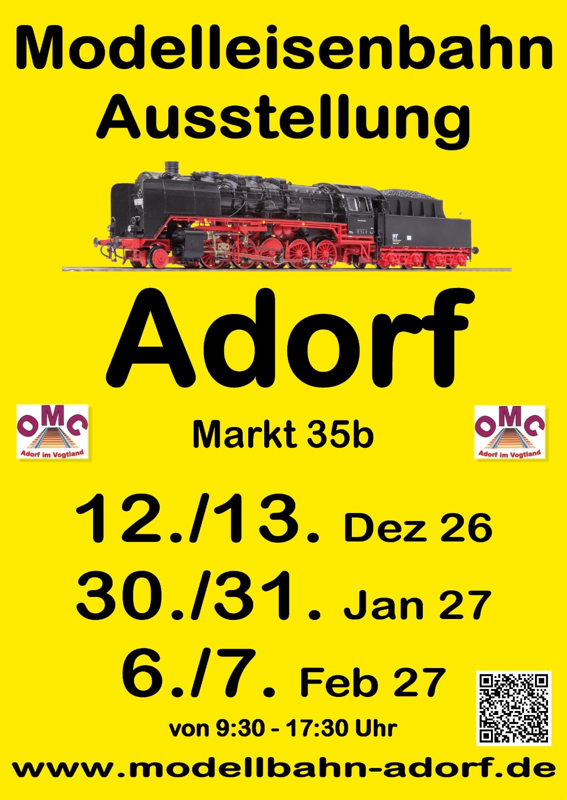 Modelleisenbahnausstellung des Obervogtländischen Modelleisenbahnclub's Adorf/Vogtl.