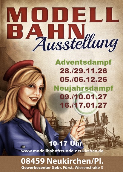 Neujahrsdampf Modellbahnfreunde Neukirchen e.V.