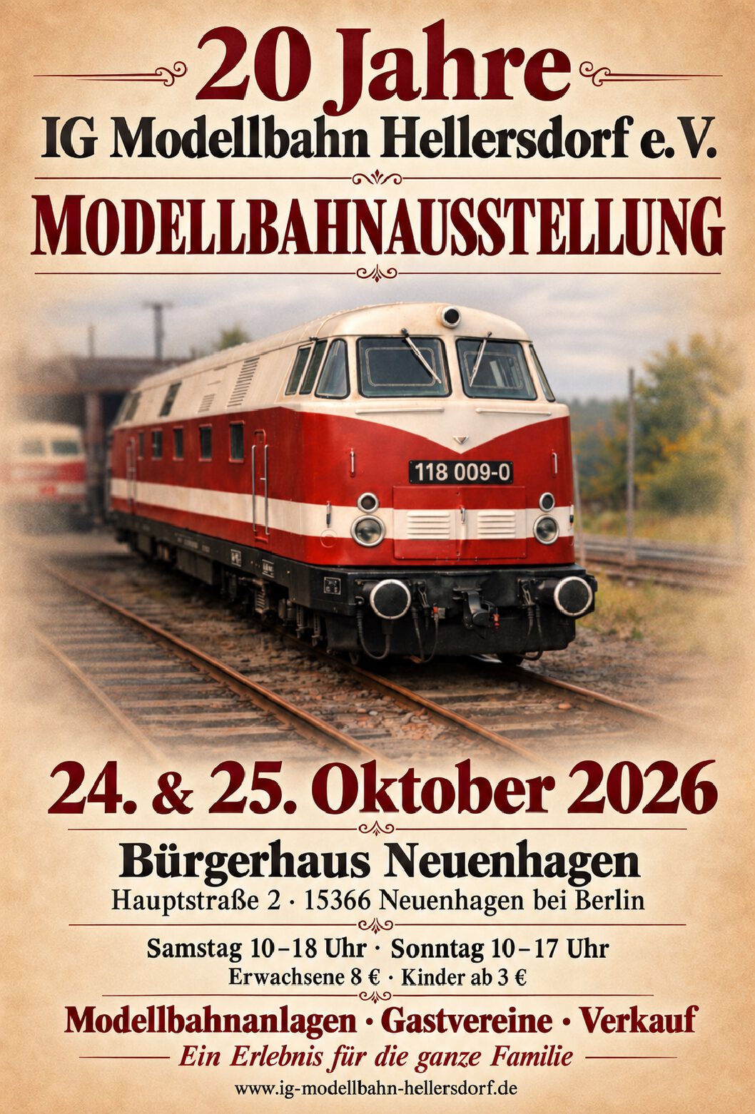 Modellbahnausstellung – 20 Jahre IG Modellbahn Hellersdorf e. V.